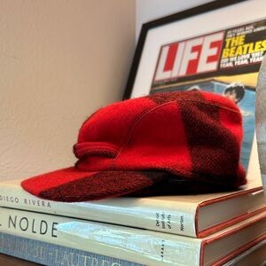 Filson Buffalo Check Wool Cap with Ear Flaps Size XS